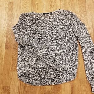 Black and white crop sweater